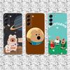 Чехол для телефона Koala D-Dinotaengs Корея для Samsung S24,30,21,22,23,20 FE,lite,PIus,Ultra,5G,Note,9,10 Прозрачная крышка