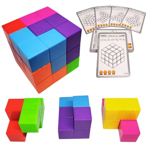 (XINBIDA) MAGCUBE Магнитные блоки Тетрис Развивающая игрушка 3D-пазл (Набор из 2)