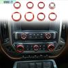 8Pcs Center Console Switch Knob Decor Cover Trim For Chevy Silverado 2014-2018