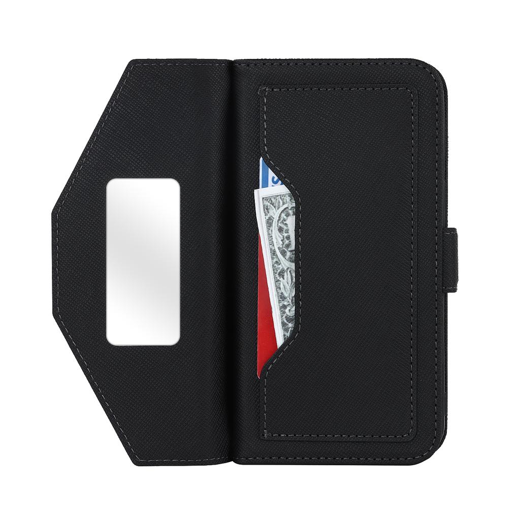 Чехол-подставка для Google Pixel 9a, текстура крест-накрест, кошелек из ПУ кожи, чехол для телефона с плечевым ремнем/зеркальцем для макияжа