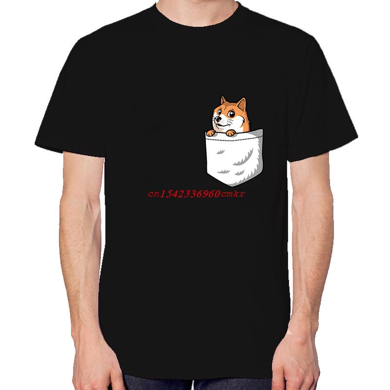Pocket Doge Tshirt Doge Dog Meme Graphic T Shirts Fashion Tees Tops Summer Cotton New Shirts And Tshirts Oneck Print T Shirt