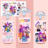 Cartoon Anime Girl Water Bottle, 3D Printed Pattern Design, Hot Ultra High Aesthetic, Lightweight & Leakproof, with Portable