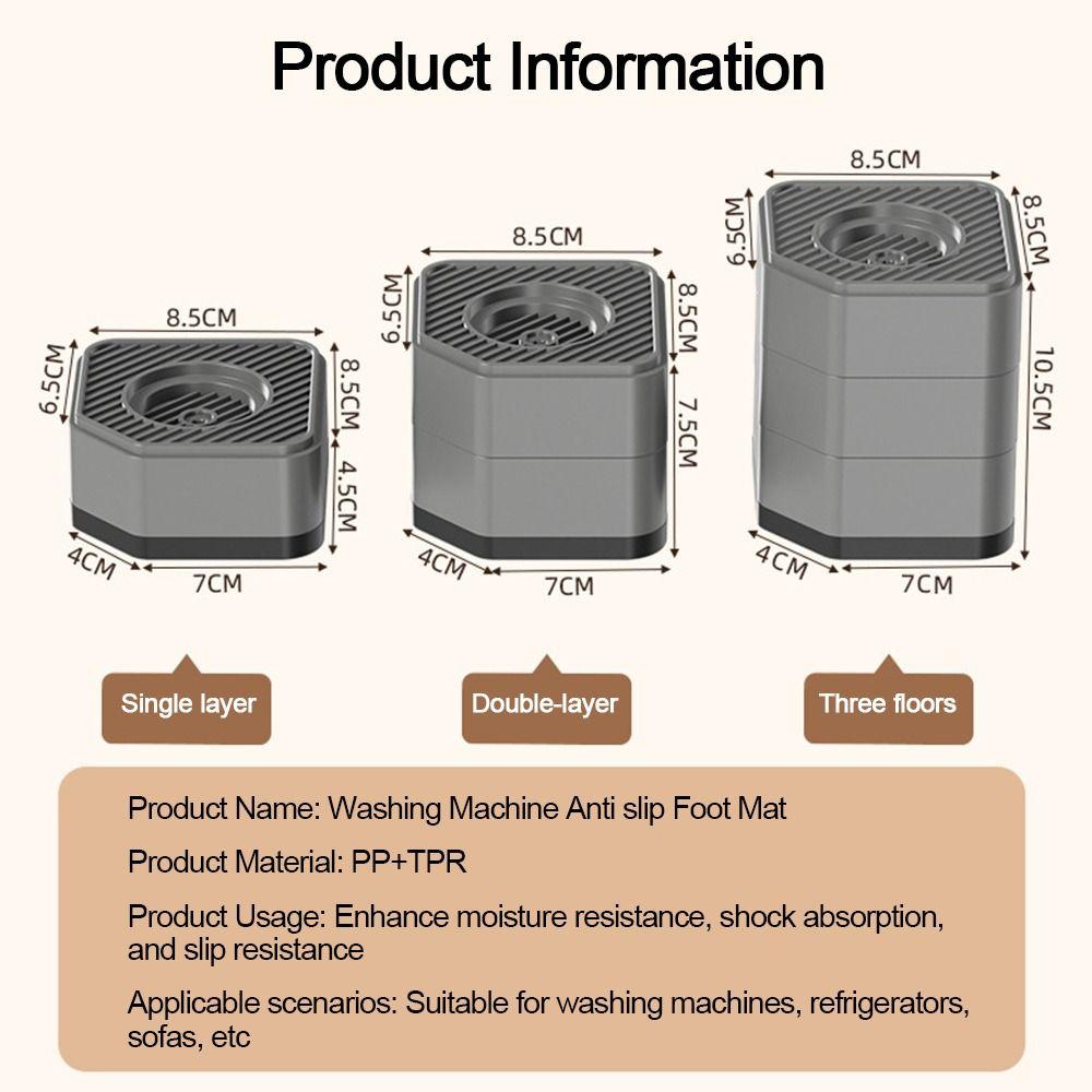 Набор из 4 шт. Виброгасящие подставки для стиральной и сушильной машин, резиновые ножки-подставки, коврик для стиральной машины