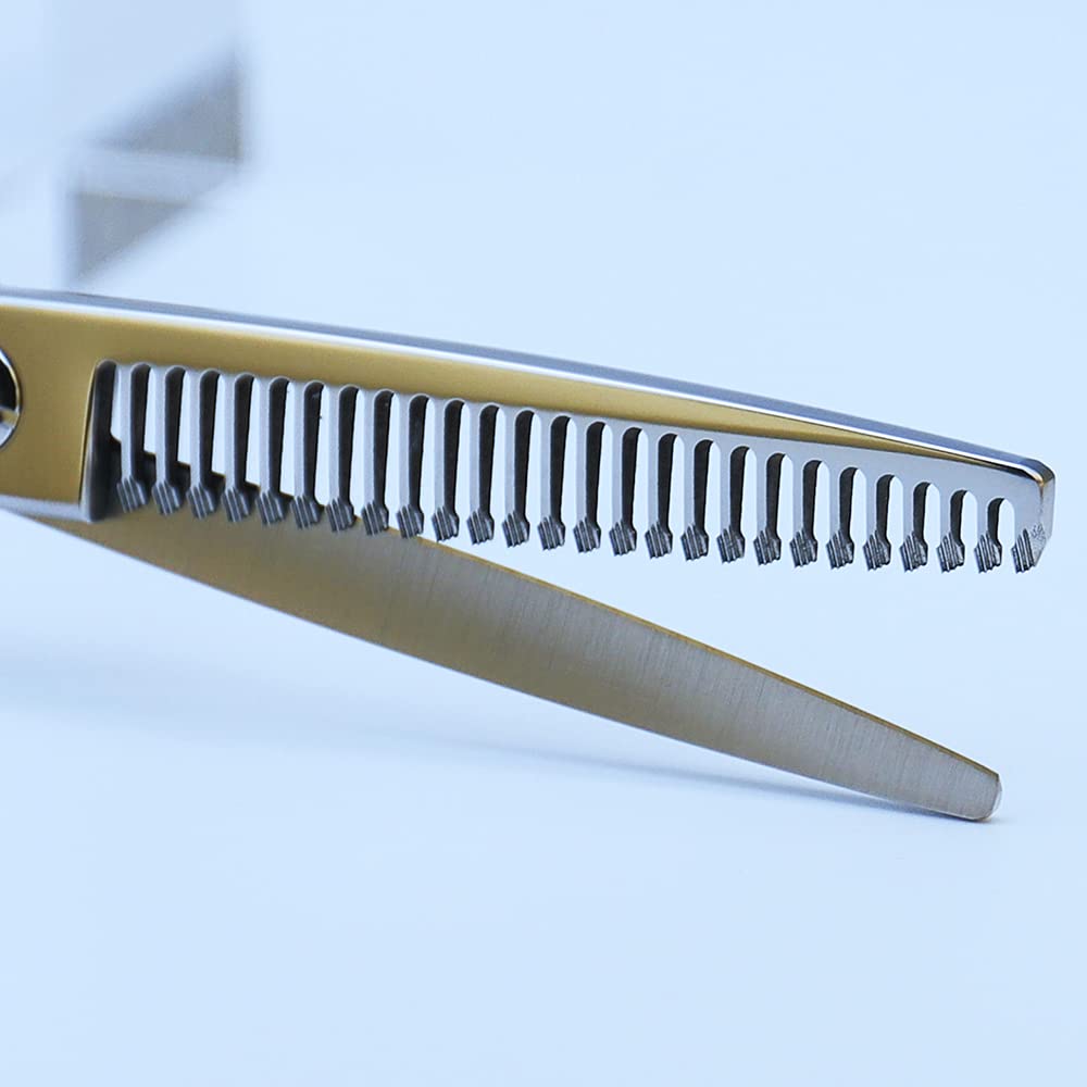 AOLANDUO 6 Inch Prime Textured Scissors Thin High End Made In Japan Aichi Steel Handmade Hair Cutting Scissors Razor for Barbers Edge/Offset