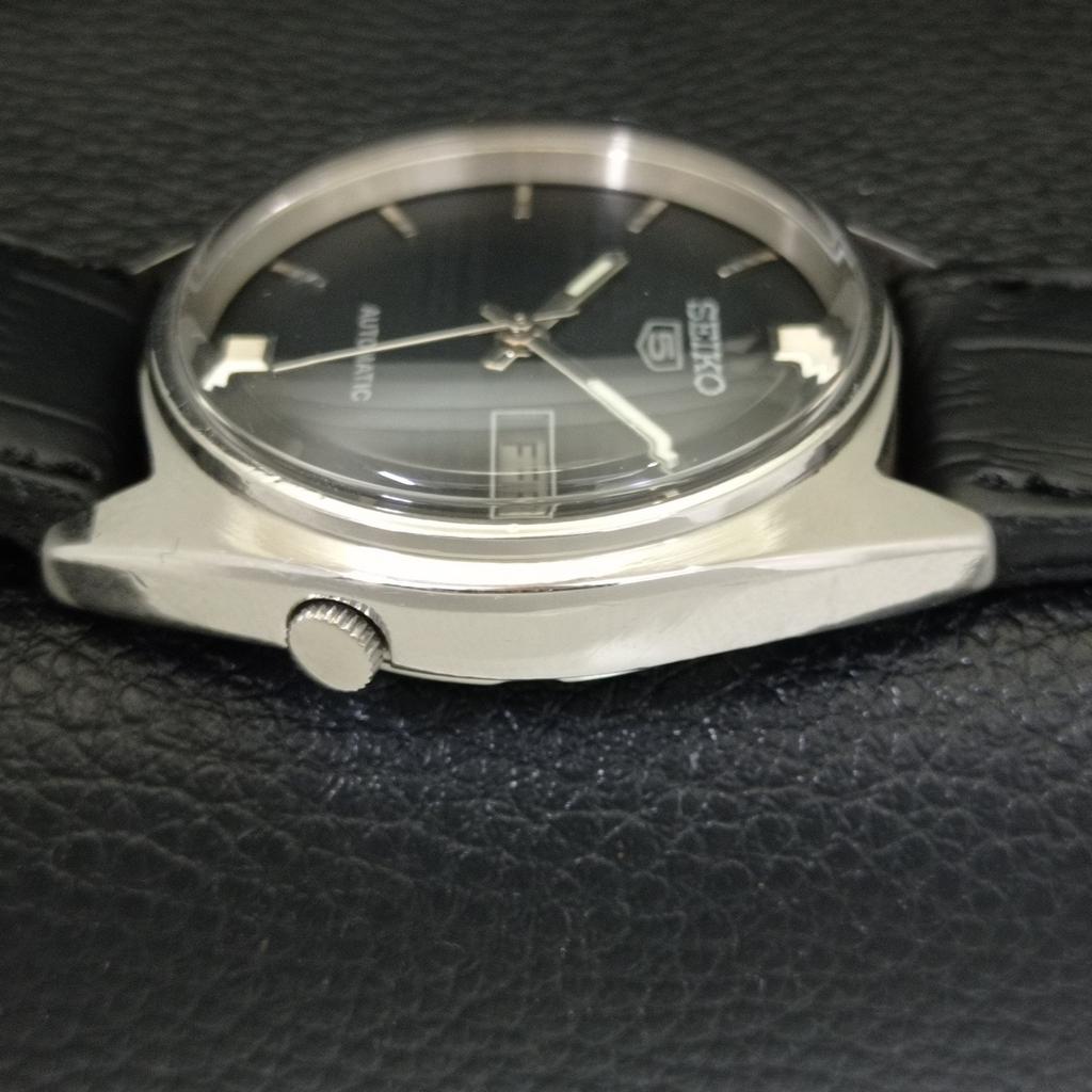 ЯПОНИЯ ВИНТАЖ SEIKO 5 АВТОМАТИЧЕСКИЕ 7019A МУЖСКИЕ ЧАСЫ С ЧЕРНЫМ ЦВЕТОМ ЦИФЕРБЛАТА a701403-5 R206b-a701403
