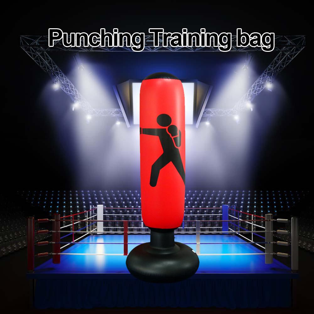 Надувная Фитнес Боксерская Колонна ПВХ Неваляшка Боксерский Мешок Игрушка для Снятия Стресса 1,6 м Оборудование для Домашнего Спортзала Идеально Подходит для Боксерских Тренировок и Воркаута