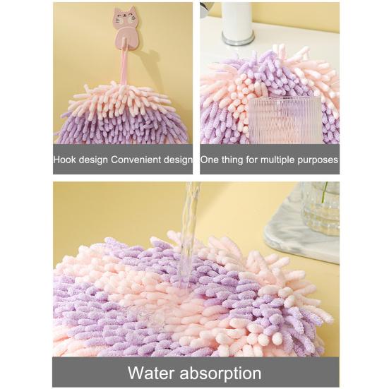 Полотенце для рук водопоглощающее, устойчивое к разрыву, нелиняющее, нелиняющее, противоскользящее, подвесное, синельное, протирающее полотенце, кухонные принадлежности