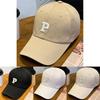 Мужская летняя бейсболка с вышивкой буквы P для защиты от солнца, дышащая