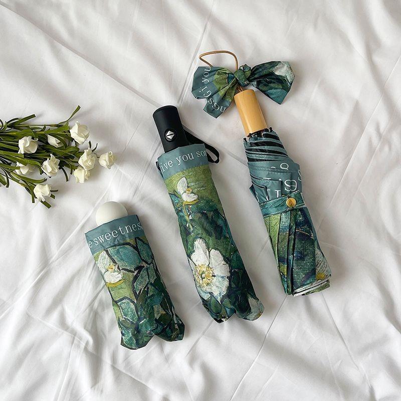 Зонт-картина маслом Ван Гога «Дикая роза», зонт двойного назначения, зонт в стиле легкой роскоши, американский ретро-зонт, британский стиль, дешевый солнцезащитный зонт