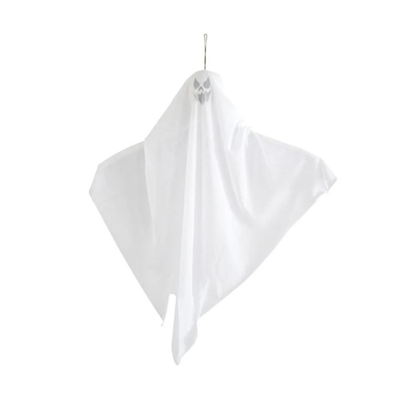 Подвесной светильник с привидением на Хэллоуин Подвесной светильник с белым летающим привидением Подвесной светильник на дерево Декор окна Сцена Макет Реквизит Праздничный декор