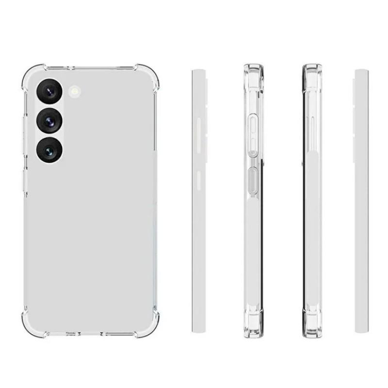 For Samsung Galaxy S23 Clear TPU Case WANLONFENG TM Series 2.0mm Phone Back Cover