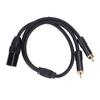 XLR Y Splitter Patch Cable 1.6FT PVC Stereo XLR Male 3 Pin Adapter Y Splitter Cable for Microphone