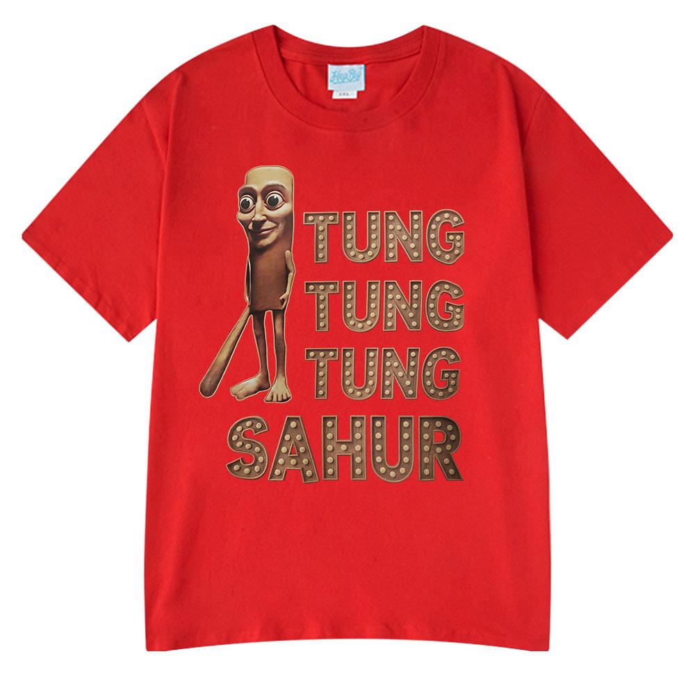 Tung Tung Tung Sahur Funny Italian Brainrot Baseball Bat Meme T-shirt Unisex Clothing Fashion T Shirts Unisex Summer O-Neck T Shirt
