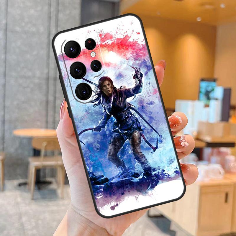Чехол для телефона Lara Croft Tomb Raider для Samsung Galaxy S25 S24 S23 S22 S21 S20 Ultra S9 S10 Plus S25 FE Задняя крышка