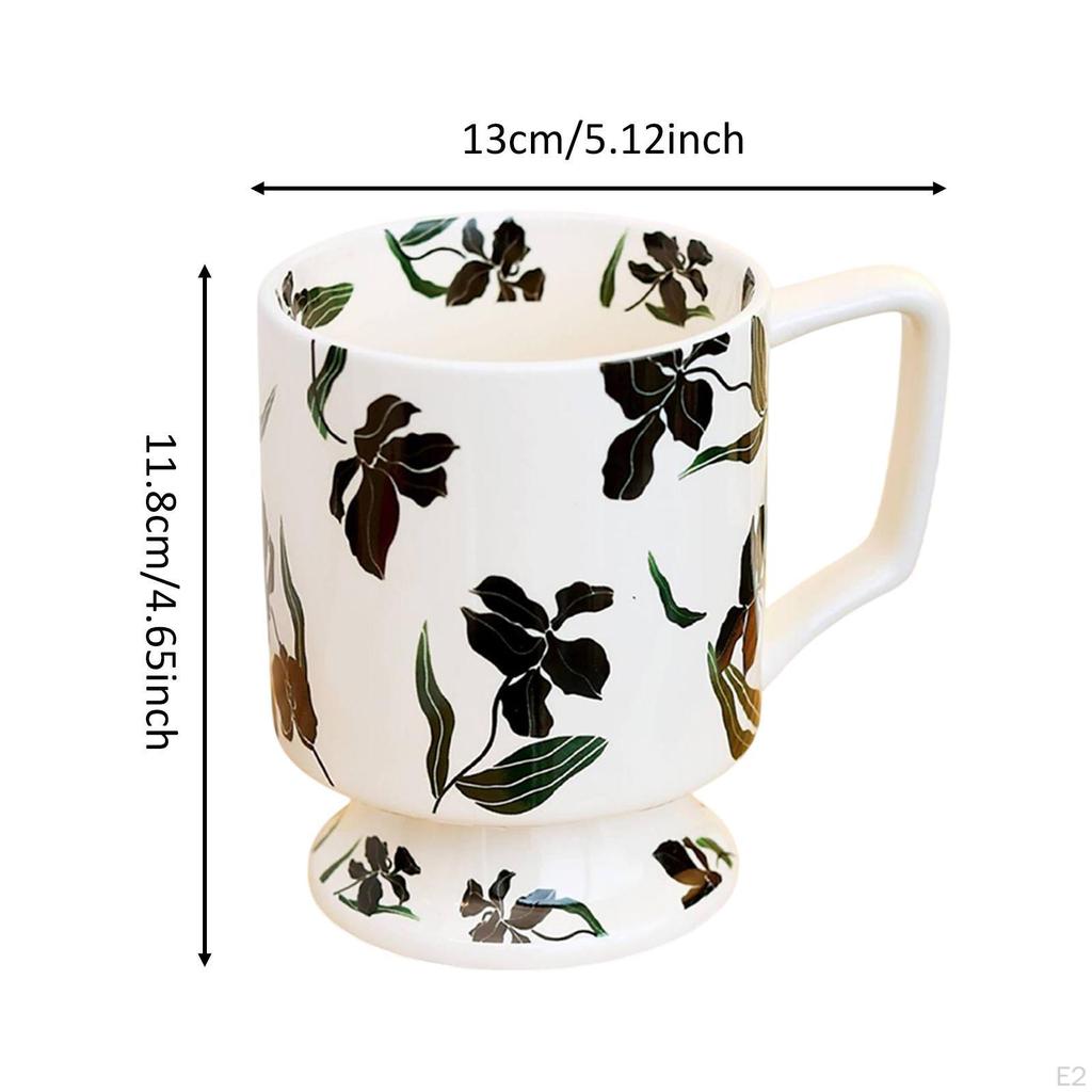 Керамическая кофейная кружка, керамическая цветочная чашка для чая, чашка для молока, кофе, эспрессо,