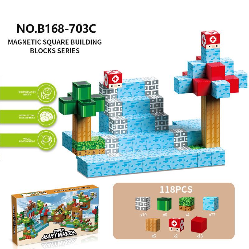 703 Square Diy Build New Mary Magnetic Building Block Puzzle Puzzle Puzzle Toy