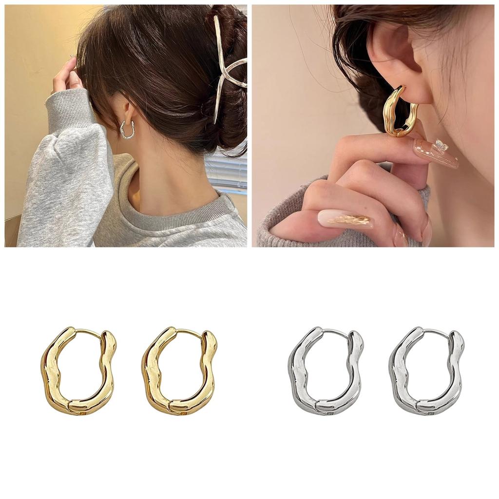 Elegant Geometric Charm Ear Clips for Modern Women Fashionable U-shaped Earrings Handmade Daily Wear Accessories