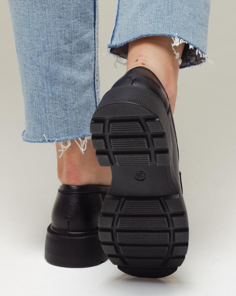 Women's Loafers Allsy 188999 36 Black Leather