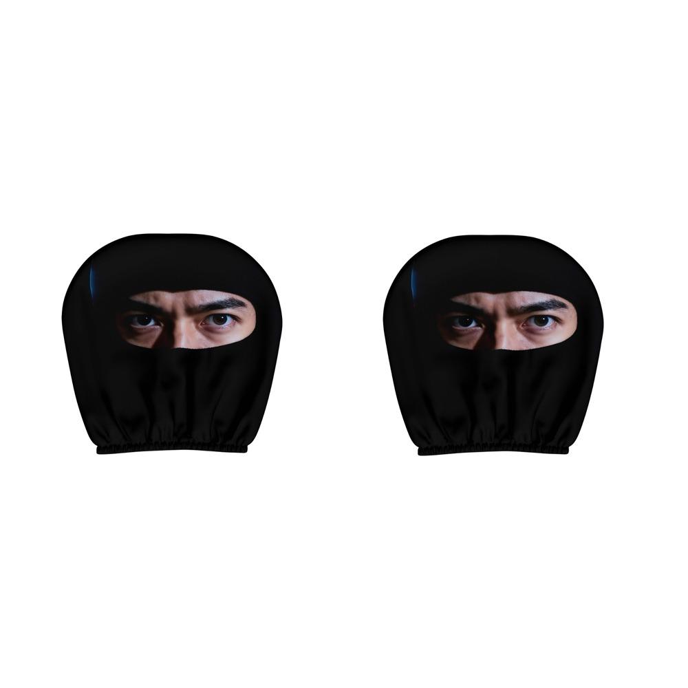 2PCS Realistic Printing Car Head Pillowcase Funny Seat Headrest Protector Gift for Car Lover