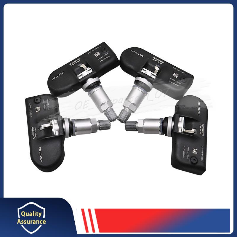 4PCS TPMS Tire Sensor 9681102280 For Peugeot 1007 207 307 407 508 607 Citroen C4 C5 C6 C8 Tyre Pressure Monitoring System 433MHZ