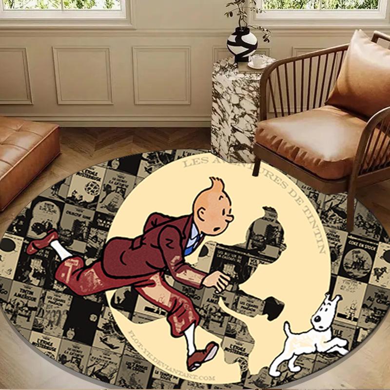 Adventure In The City Round Rug for Livingroom,Bedroom, Palyroom, Chair Rug, Area rug, Circle Carpet, Large Size Fan Christmas gift