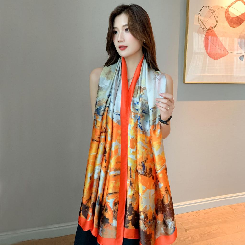 Elegant Ladies Air-conditioning Room Large Shawl Seaside Holiday Sunscreen Sarongs