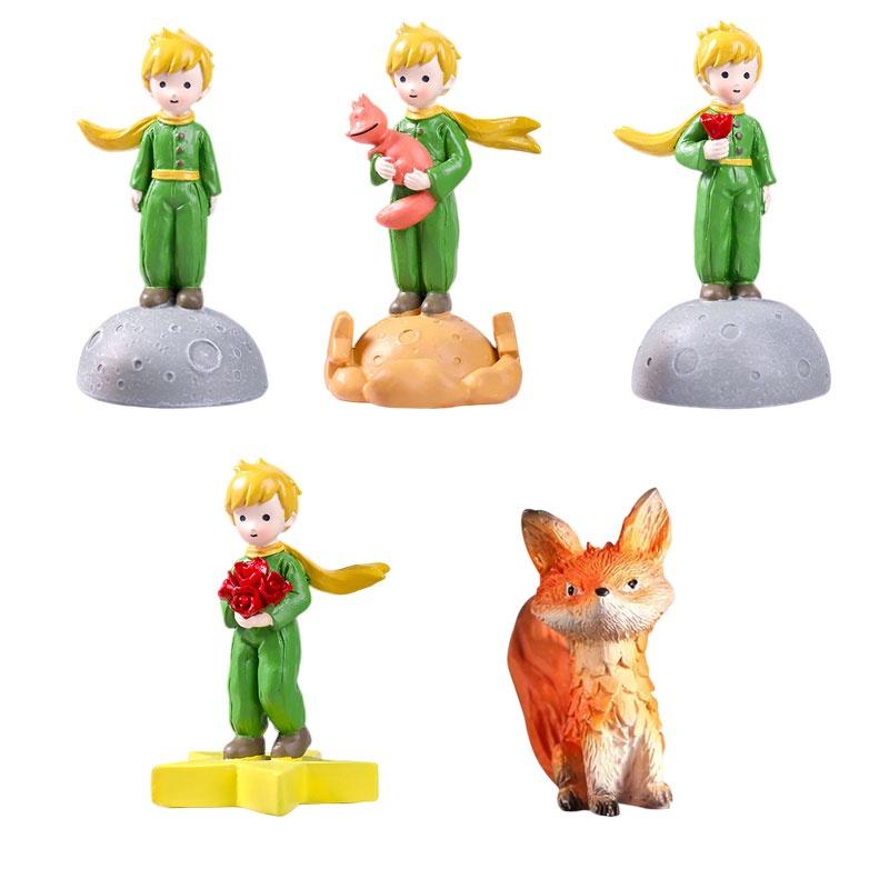 Top Quality Resin Crafts Little Prince Fox Cake Baking Eternal Flower Mini Ornaments Wholesale