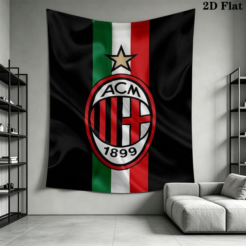 Llx0916 Гобелен AC Milan Эстетичный настенный подвес Печатная ткань Одеяло Декоративные гобелены для спальни гостиной Домашний декор