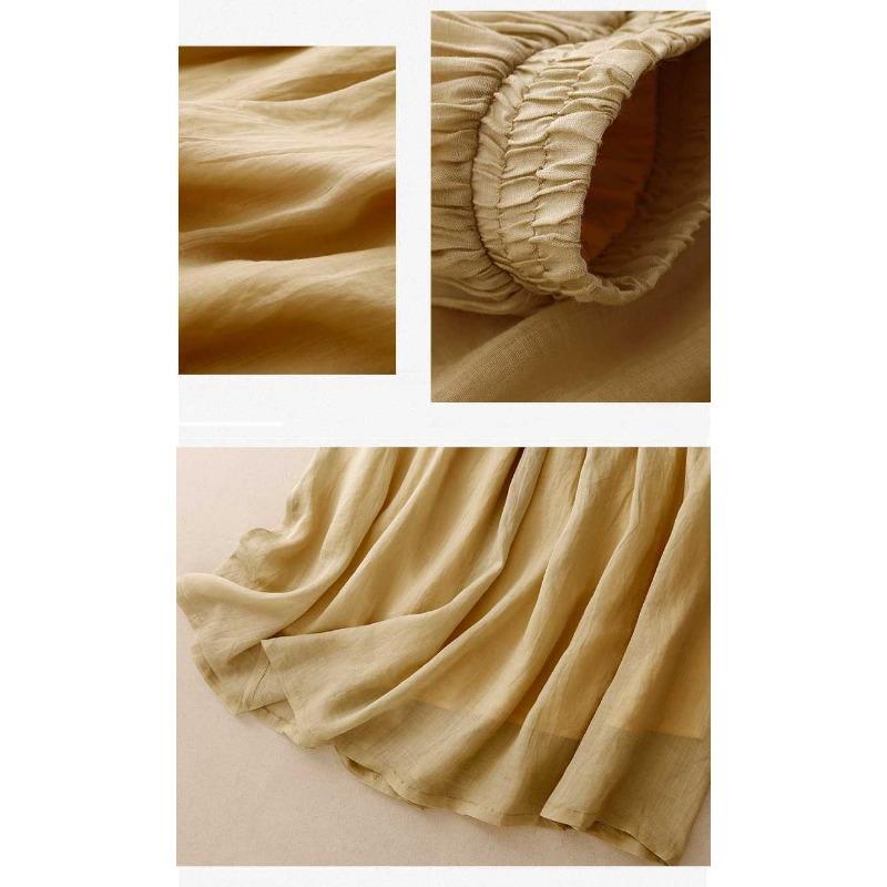 Свободная двухслойная юбка с эластичной талией и широкими штанинами