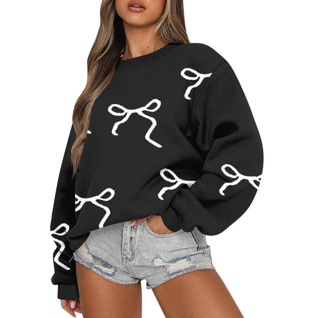 Women  Tops Women's Long Sleeve Sweatshirt Casual Crewneck Loose Fit Pollover Fleece Tops