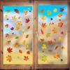 9pcs/pack Thanksgiving Window Stickers Fall Harvest Them PVC Autumn Window Clings Turkey Pattern DIY Maple Leaf Window Stickers