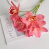 6pcs Realistic Artificial Cymbidium Flowers Real Touch Fake Flower  Outdoor Garden Decor