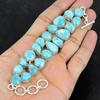 Solid 925 Sterling Silver Larimar Gemstone Silver Bracelet Gemstone Natural Larimar Bracelet