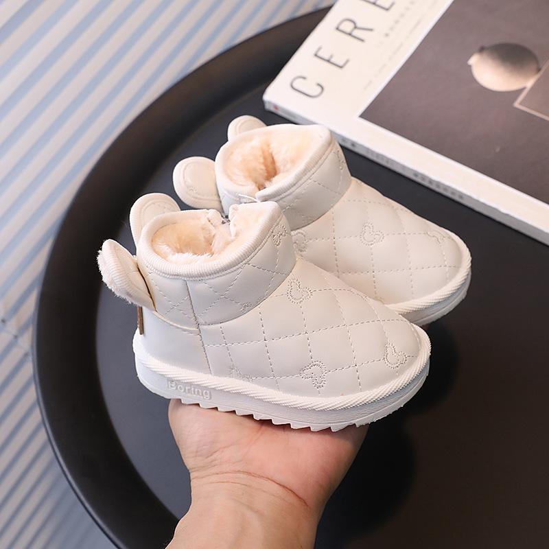 Children Snow Boots for Baby Girls Kids Winter Shoes Warm Plush Fashion Toddler Cotton Short Boots