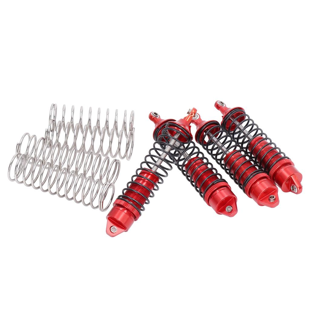 4Pcs Aluminum Alloy Front and Rear Shock Absorber RC Shock Damper for ARRMA 1 10 Remote Control CarRed