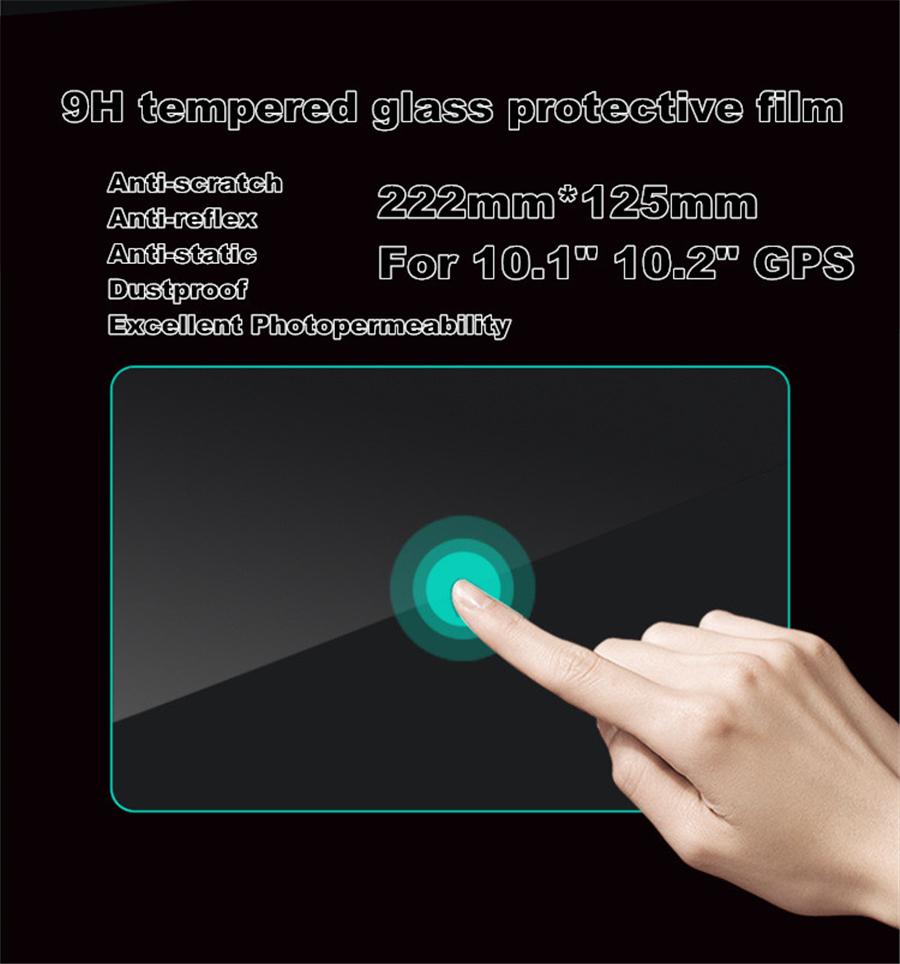 10.1" Tempered Glass Screen Protector Film For Car Radio GPS Stereo DVD Player