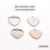 100 шт. Подвеска Сердце Кабошон Основа Лоток Безель Подвески Сделай сам Романтичный Киноварь Повседневный Женский Аксессуары для Девочек