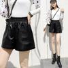 Leather Shorts Women's Pu Leather Pants, High Waist, Thin, Wide-leg Pants, Autumn and Winter Fashion, Loose, Outer Wear and Thin Velvet Trend