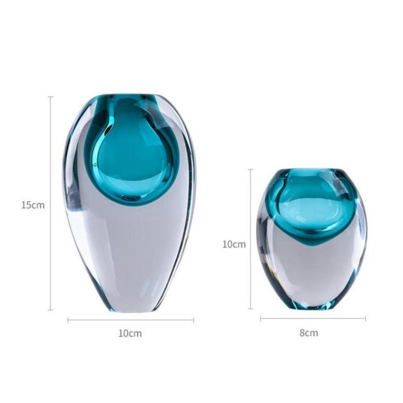 Стеклянная ваза цветная прозрачная с толстым дном гидропонная цветочная композиция аксессуары ваза для цветов террариум украшение дома