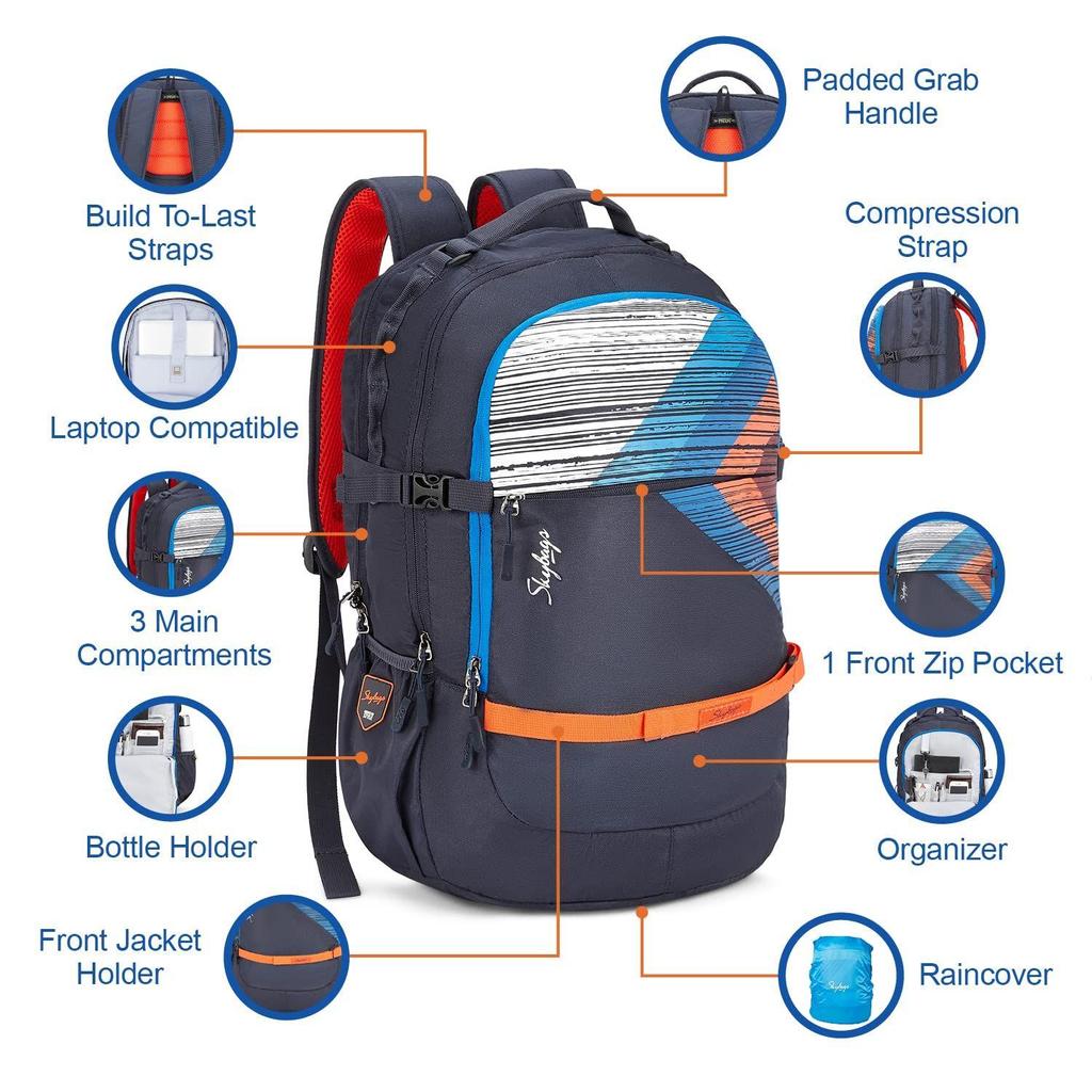 Skybags Cruze Xl College Laptop Backpack Iron