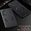For Xiaomi 12 12X 12s 12 Pro 12s Pro 12s U Fine-Hole PU Cow Pattern Leather Outer Magnetic Ring Soft Edge Anti-Drop Phone Case