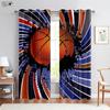 2 Pack Cool Basketball 3D Printed Curtains Suitable for Bedroom Living Room Club Decorative Curtains Home Decor