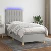VidaXL Slat Bed Base with LED Mattress, Upholstered Bed, Single Bed, Adult Bed for Interior Bedroom, 3135573