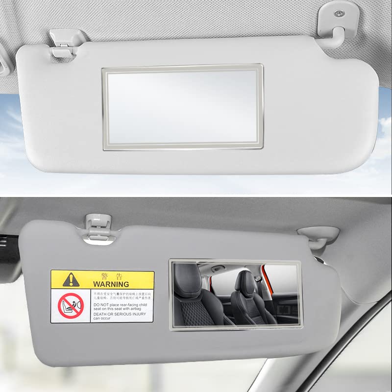 Car Sun Visor Vanity Mirror Stainless Steel Auto Makeup Mirror Unbreakable Rear View Sun Shading Cosmetic Mirror