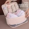 Женский портативный органайзер для багажа - Двухслойная сумка для хранения нижнего белья и бюстгальтеров с многослойной застежкой-молнией, дорожная сумка-органайзер