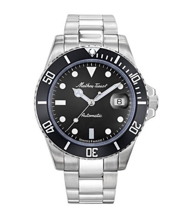 Mathey-Tissot Mathy Vintage Автоматические мужские часы из нержавеющей стали с черным циферблатом H901ATN