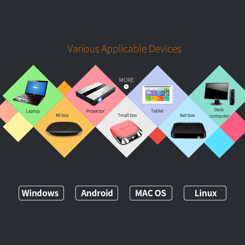 Мини-беспроводная клавиатура 2,4G, воздушная мышь, трехцветная клавиатура с подсветкой и сенсорной панелью для ноутбука и телевизора