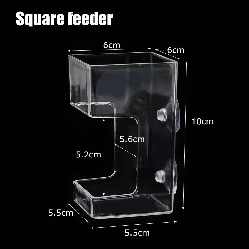 Pet Supplies Fish tank Feeder with Suction Cups Clear Floating Turtle & Fish Shrimp Dish Tray Feeder koi carp Fish Float Feeder