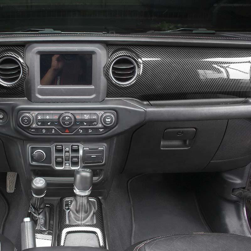 Украшение центральной консоли, переключение передач, привод на 4 колеса, наклейка на панель для Jeep Wrangler JL для JT Gladiator 2018, аксессуары для салона автомобиля
