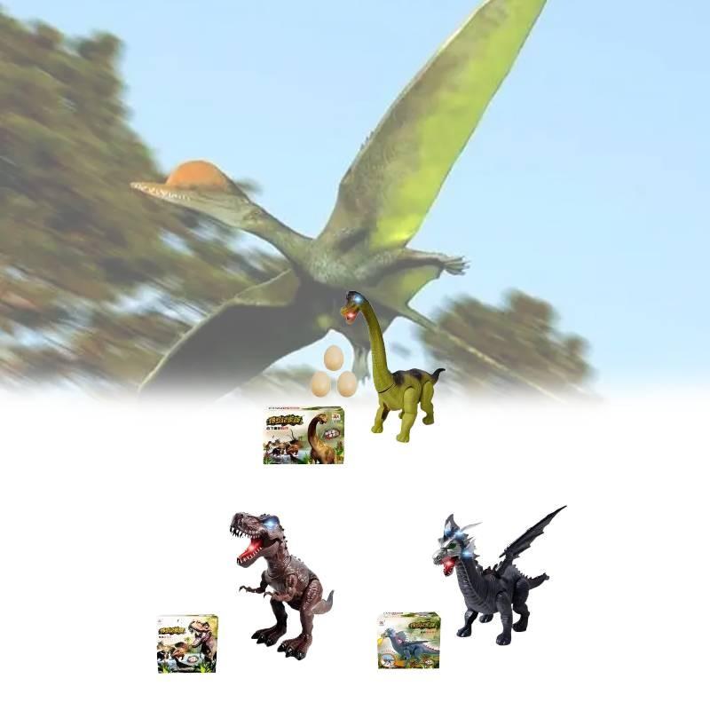 Игрушка-симулятор динозавра со световыми эффектами и сенсорным развитием для детей